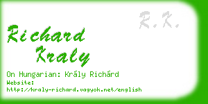 richard kraly business card