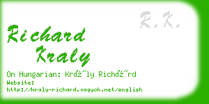 richard kraly business card